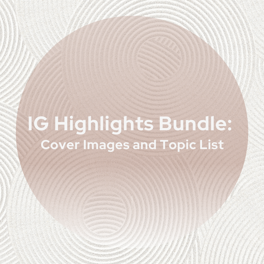 Instagram Highlights Bundle - Cover Images and Topic Lists