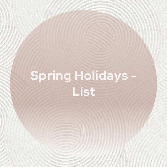 Spring Holidays - List