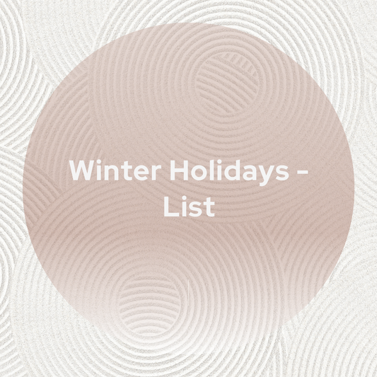 Winter Holidays - List